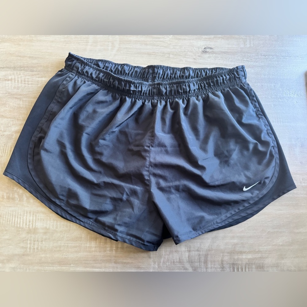 Nike Dri-Fit Black Athletic Shorts Moisture-Wicking Elastic Waistband, XL